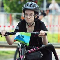 Sterre Bolscher in actie als frame runner.